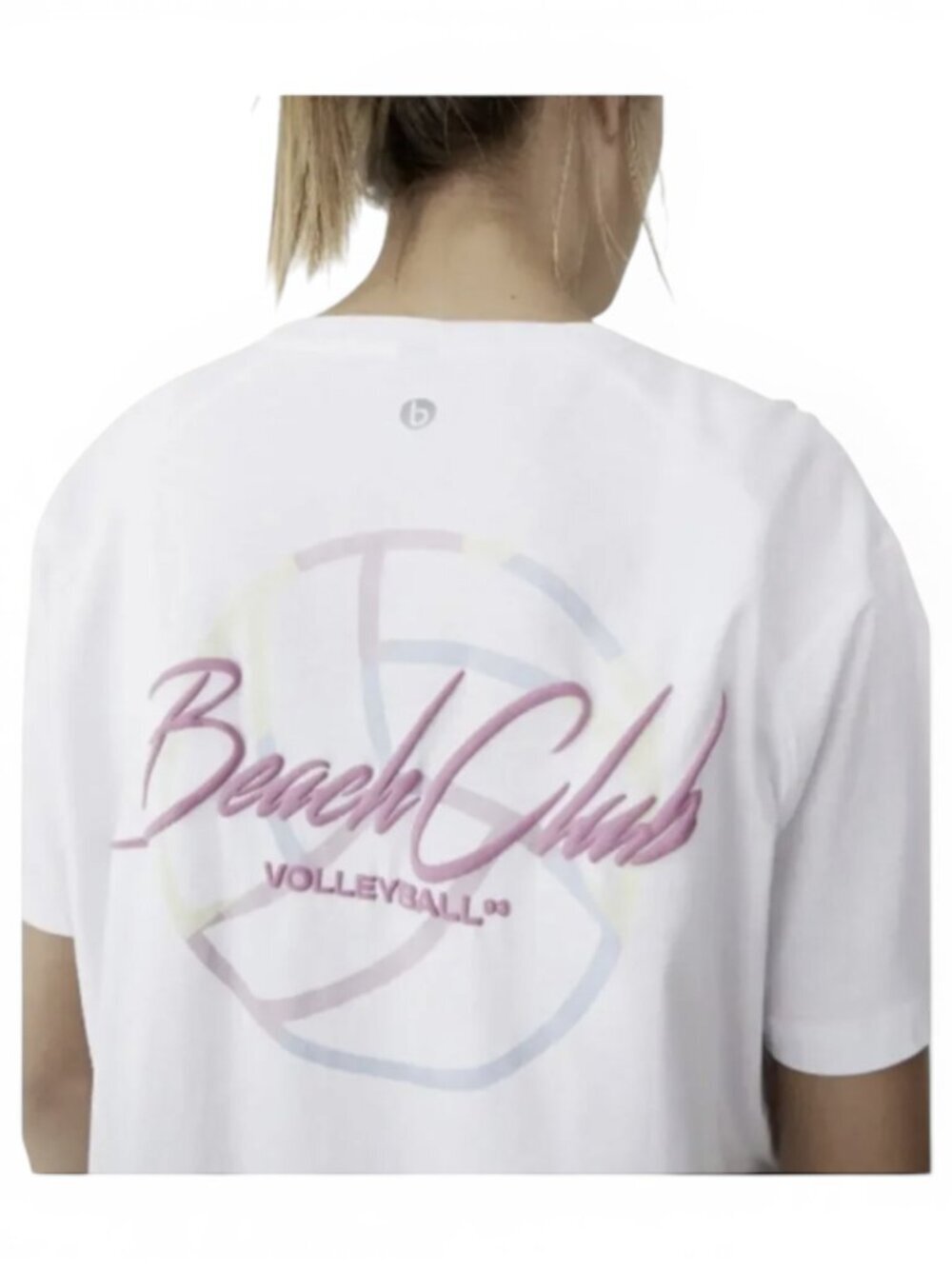 Cotton On Body Beach Club Volleyball Active White Graphic T-Shirt - Size XL